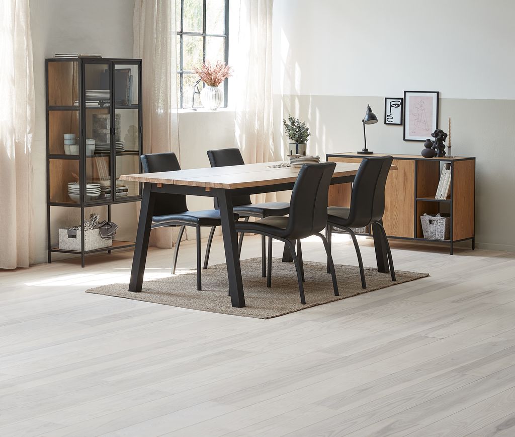 Display cabinet TRAPPEDAL oak/black