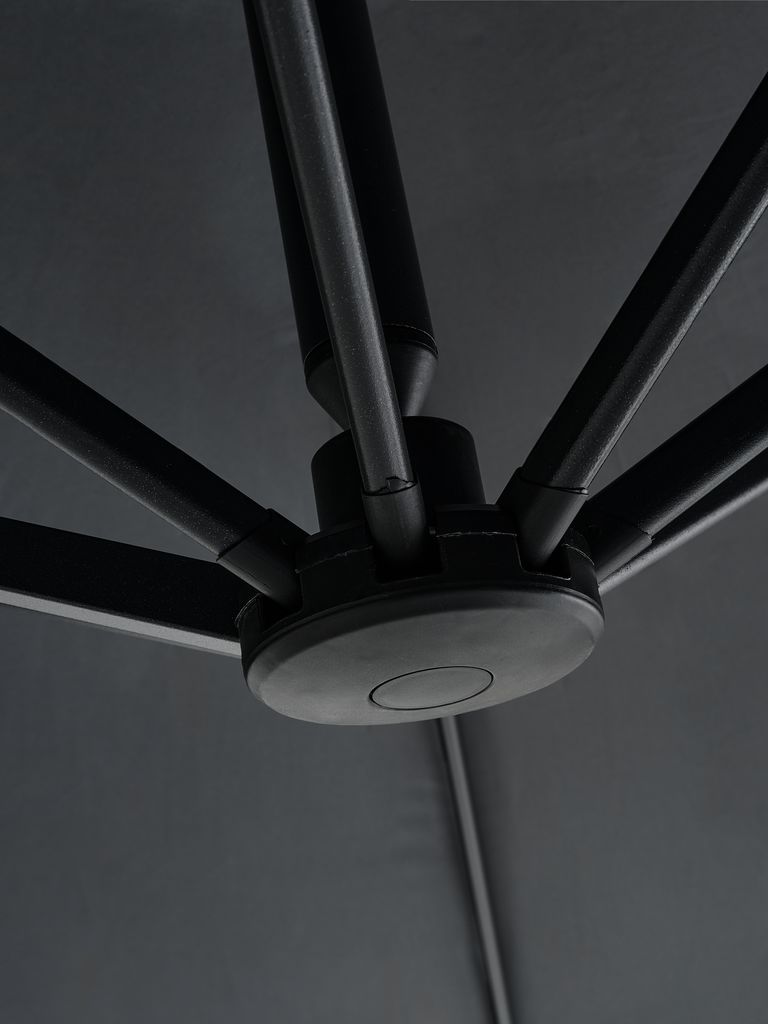 Hanging parasol TRONDHEIM D300 grey