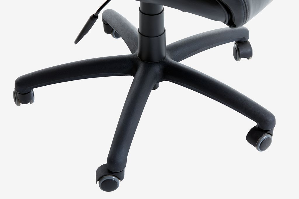 Office chair TJELE black faux leather/black