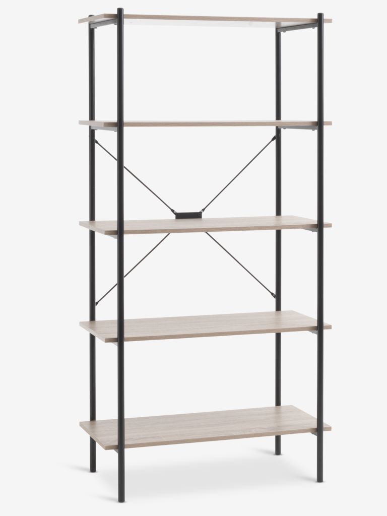 Shelving unit VANDBORG 5 shelves. oak/black