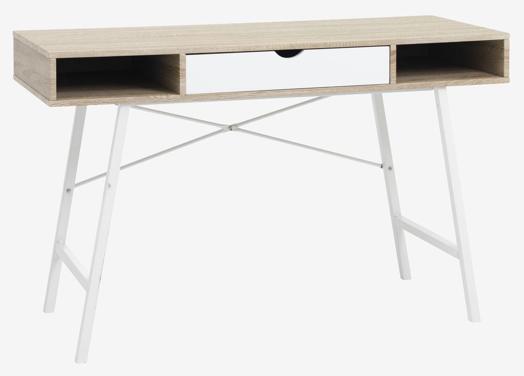 Desk ABBETVED 48x120 oak/white