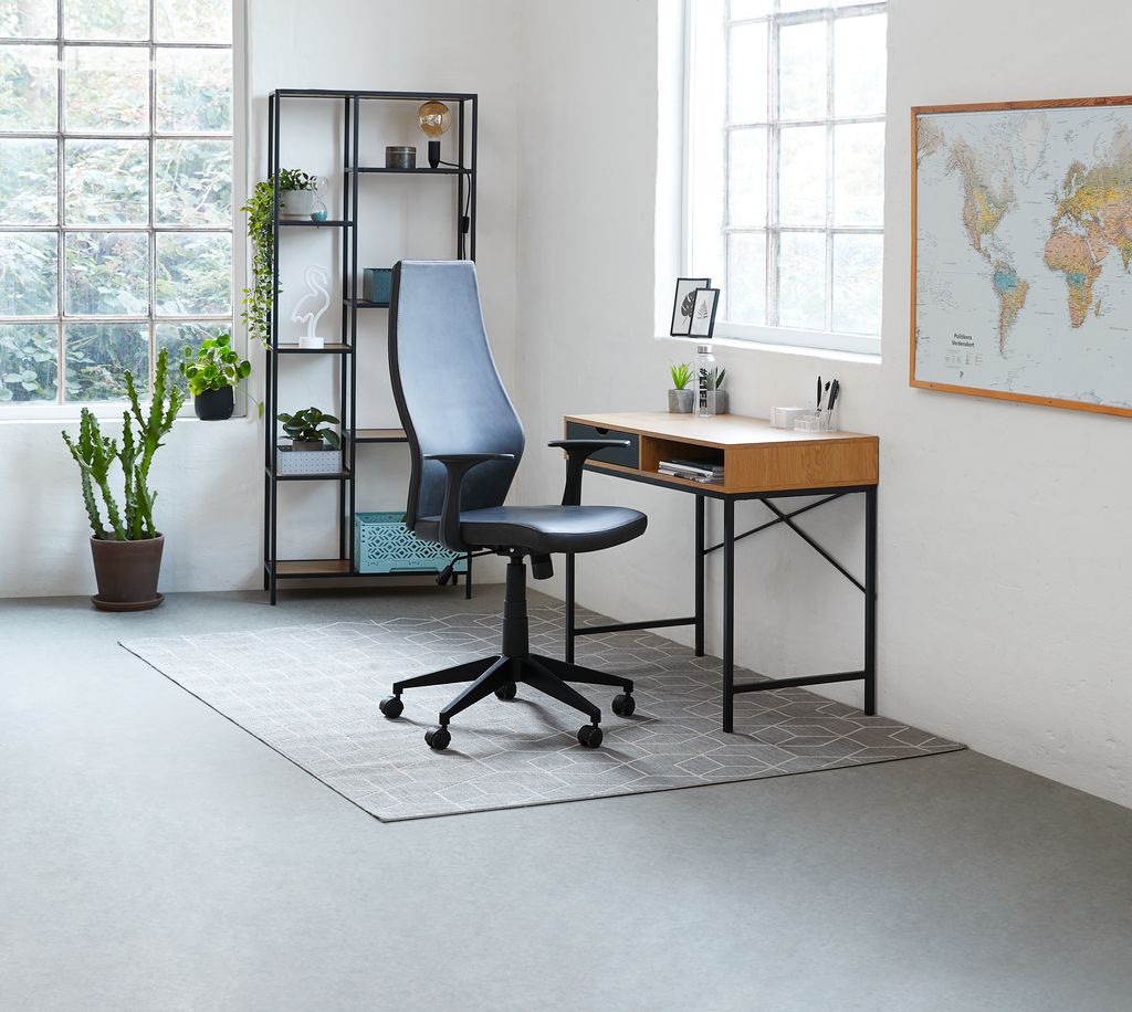 Desk TRAPPEDAL 48x95 oak/black