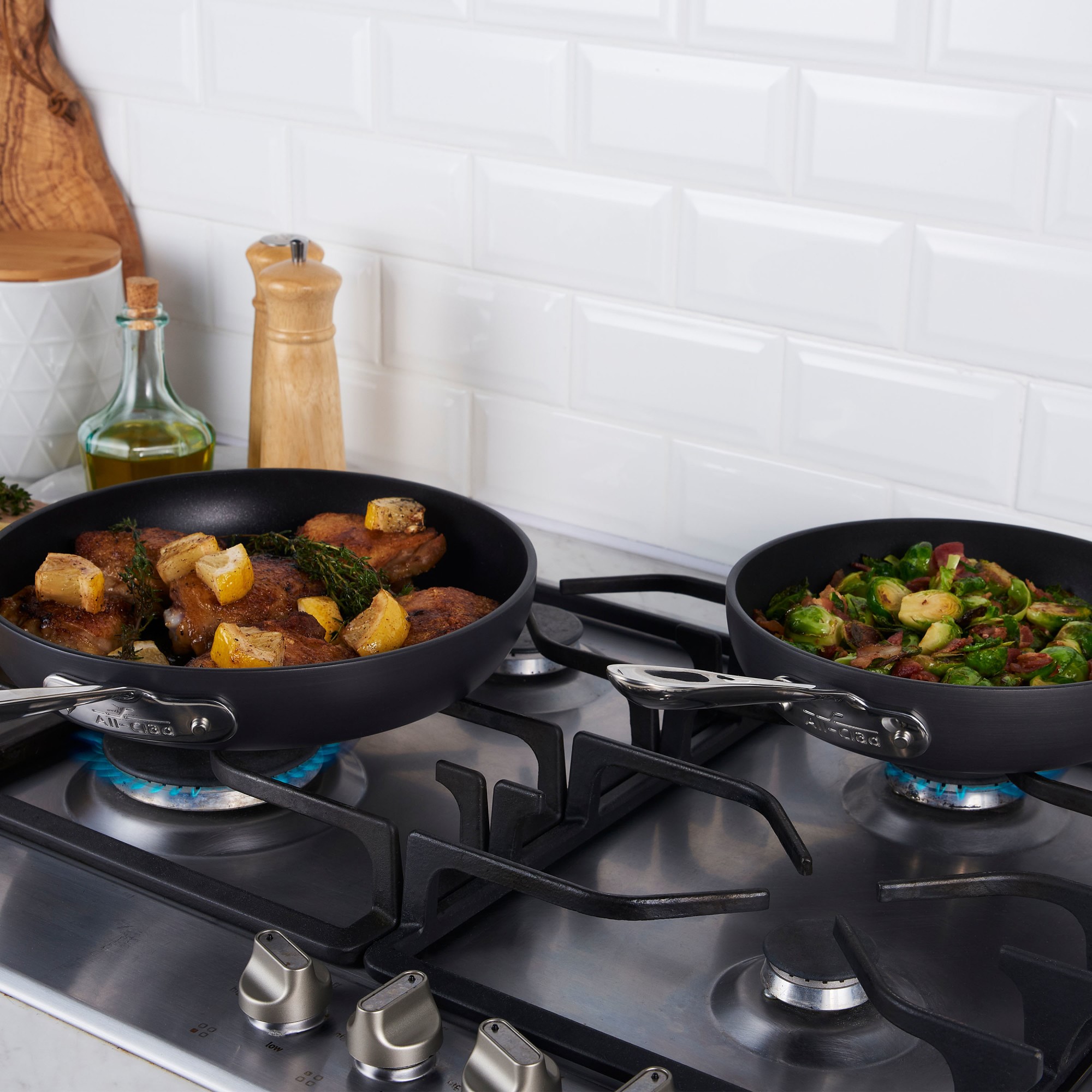 All-Clad HA1 Hard Anodized Nonstick Fry Pan Set