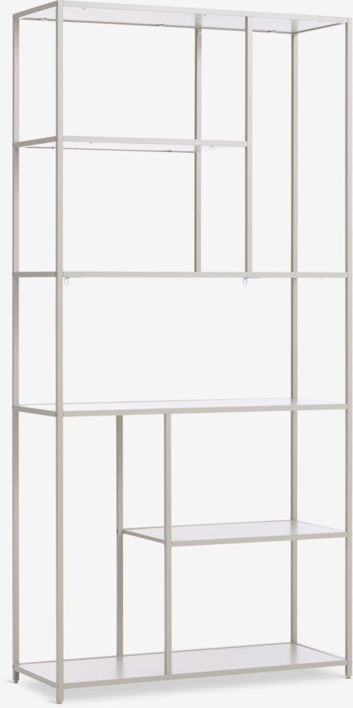 Shelving unit RUDERSDAL 7 shelves beige