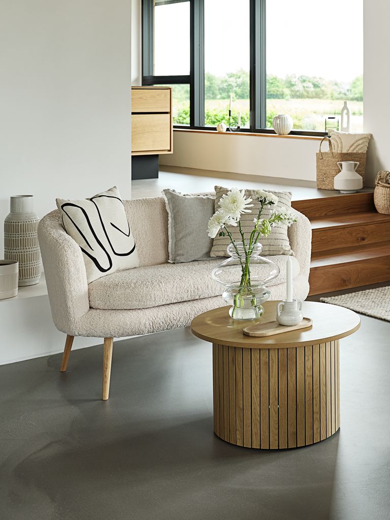 Sofa GISTRUP 2 seater off-white teddy