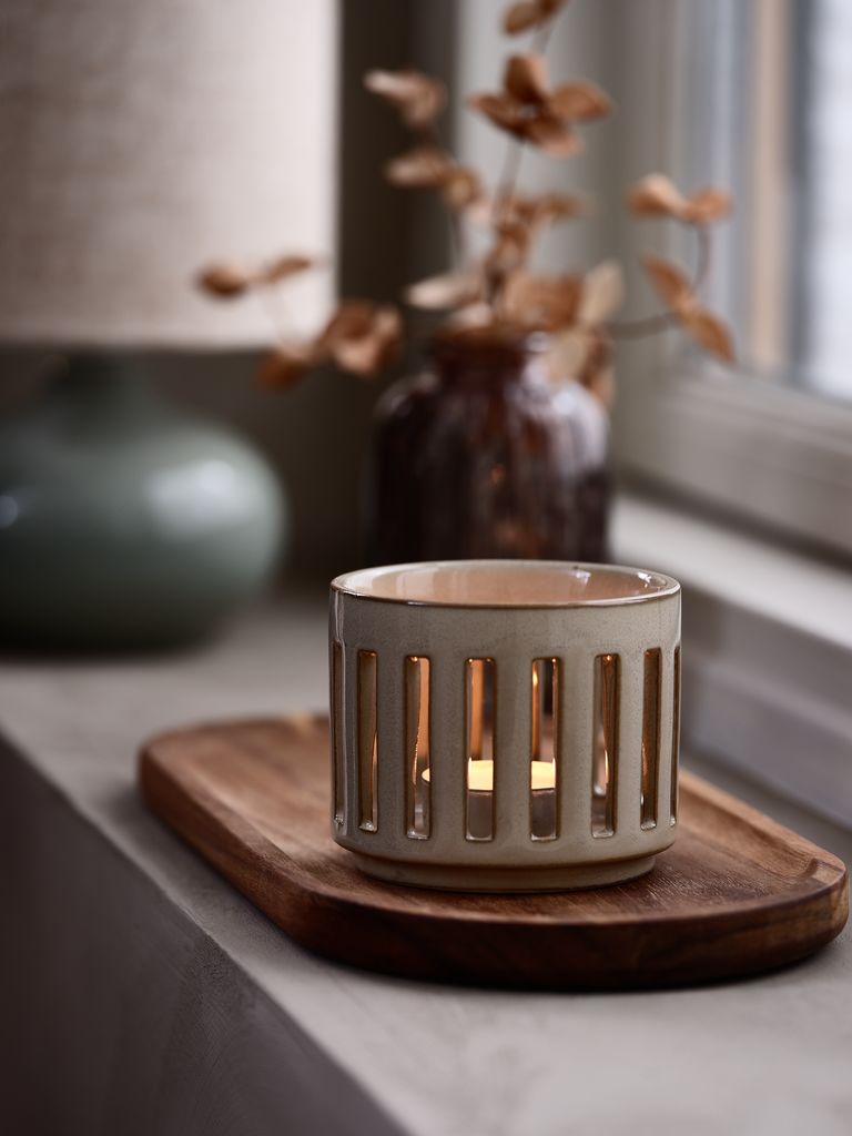 Tealight holder ANDERAS D8xH7cm sand