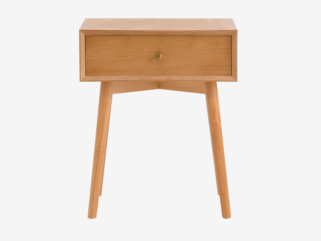 Bedside table HOKKSUND 1 drawer brown