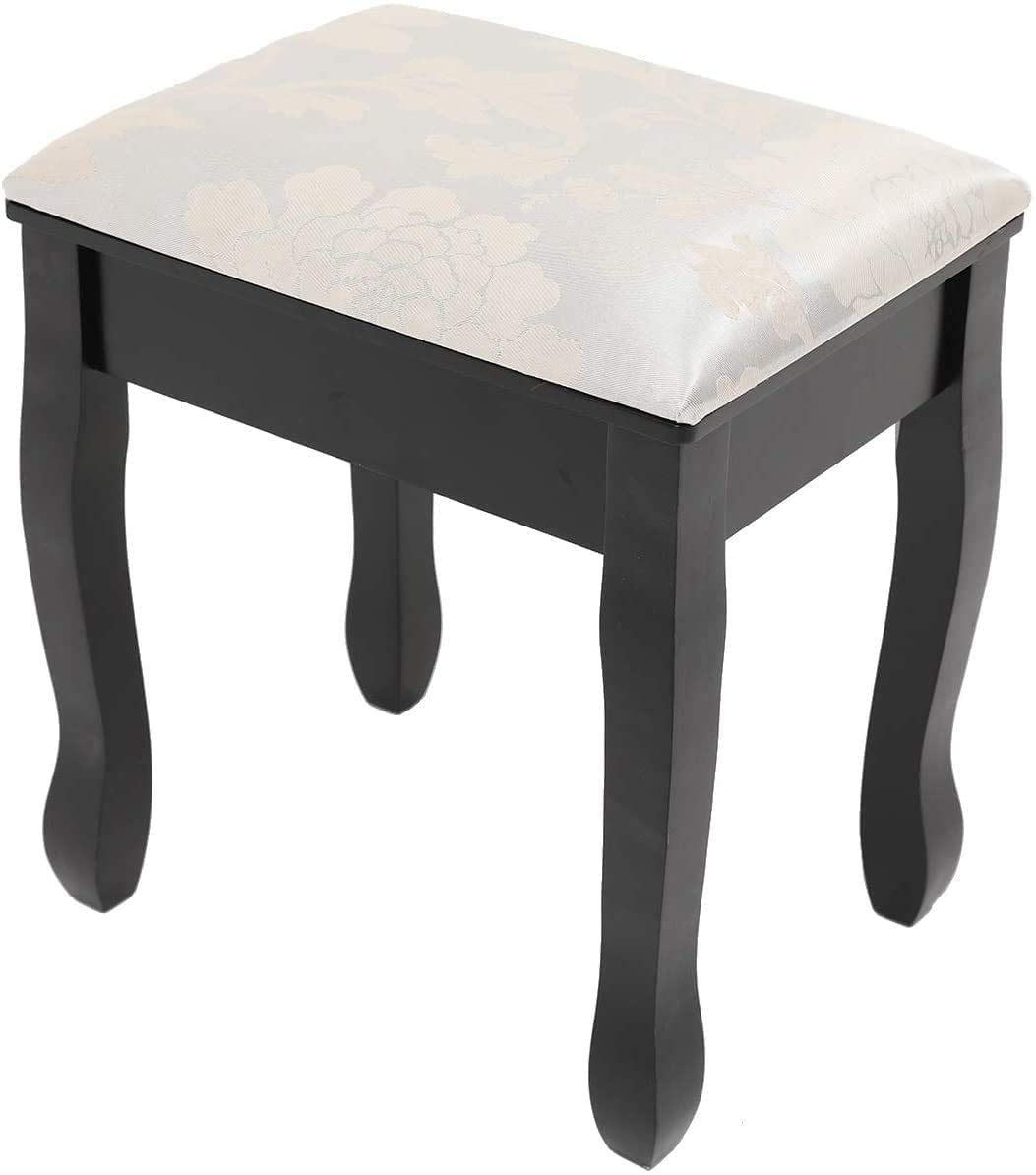 Lowest Prices - VEANERWOOD Makeup Vanity Table with 10 Led Lights, Lighted Mirror Vanity Desk with Cushioned Stool Set, 5 Drawers and 2 Shelves, Bedroom Dressing Vanity, Luxurious, Black