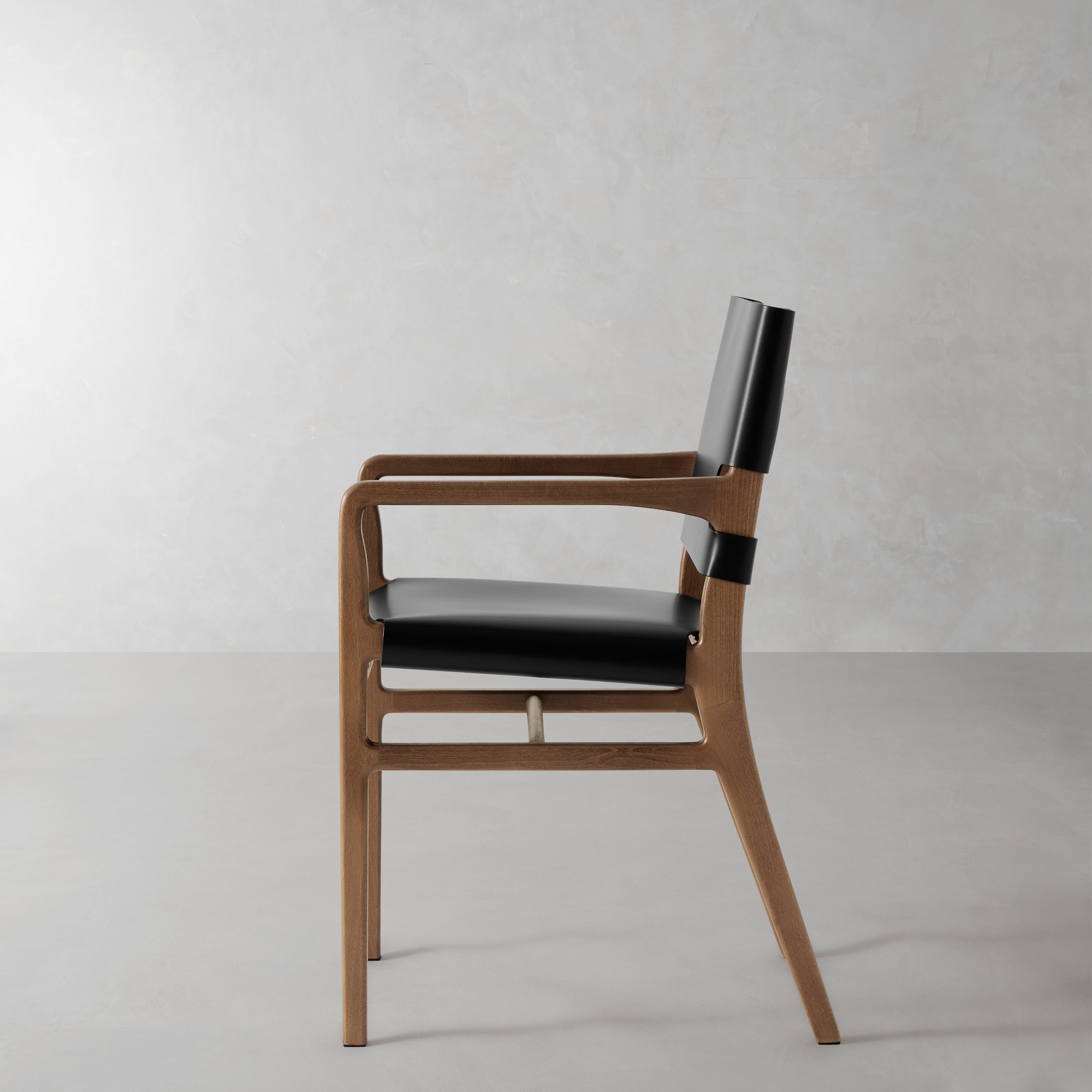 Stratton Leather Slung Armchair
