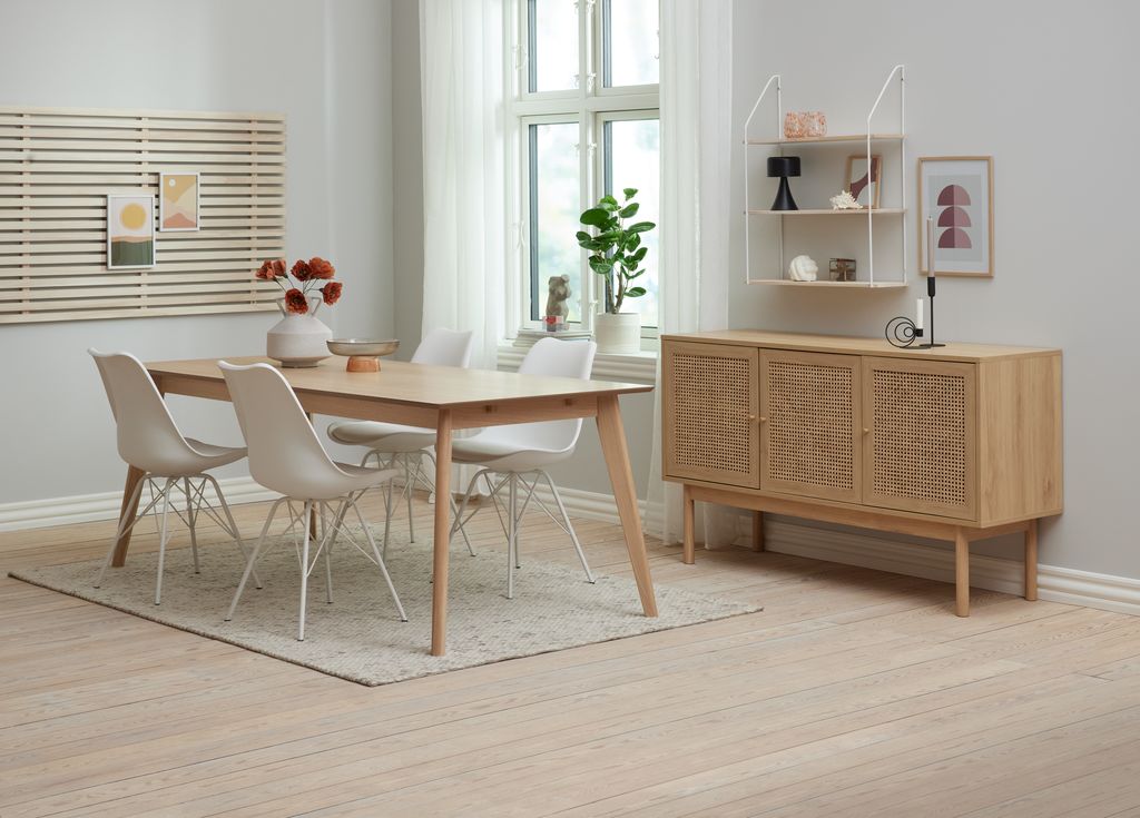 Wall shelf HEJLSMINDE 3 shelves white/natural