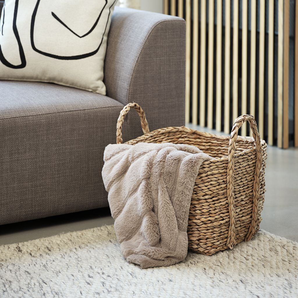 Throw STAVKLOKKE 130x170 taupe