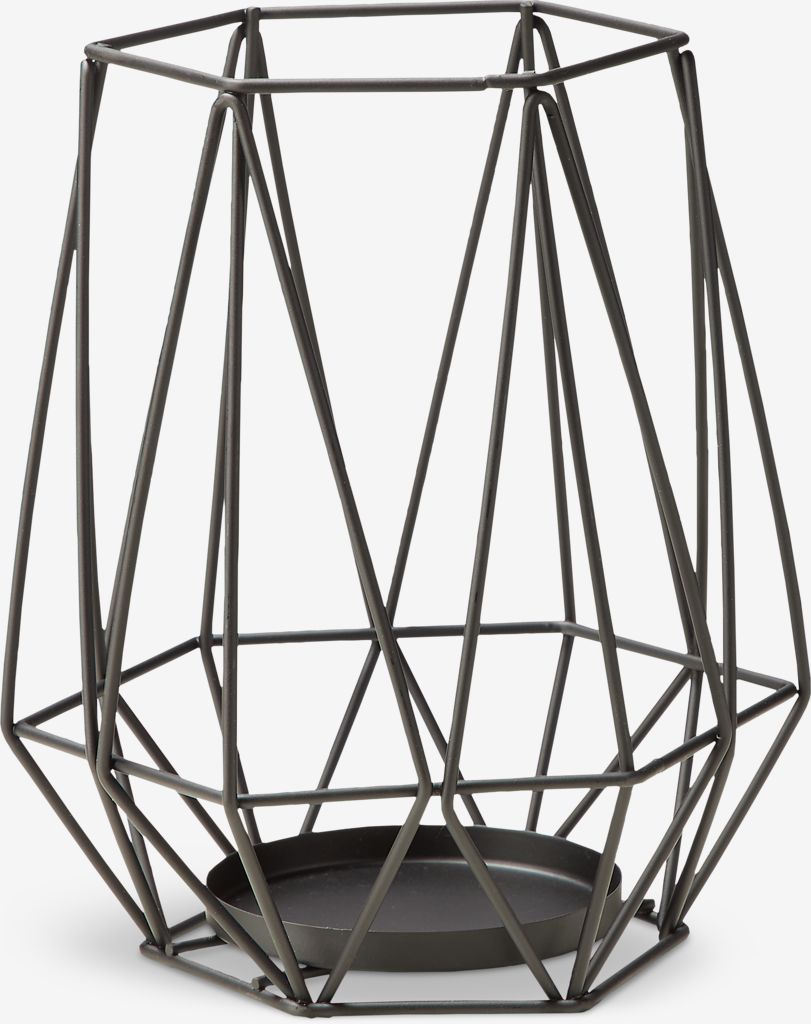 Candle holder NORDIC D16xH19cm black