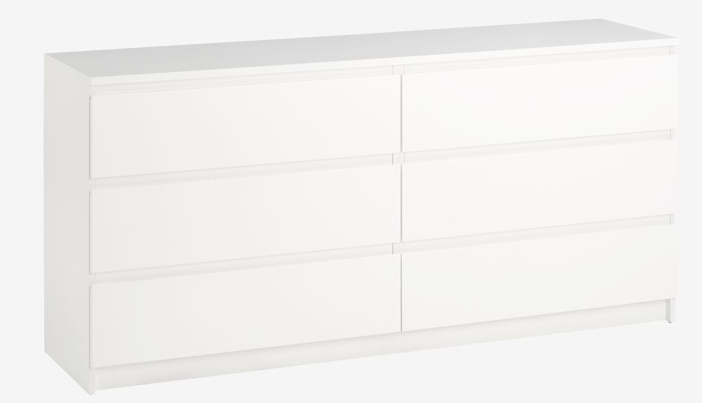 3+3 drawer chest TANGBJERG white