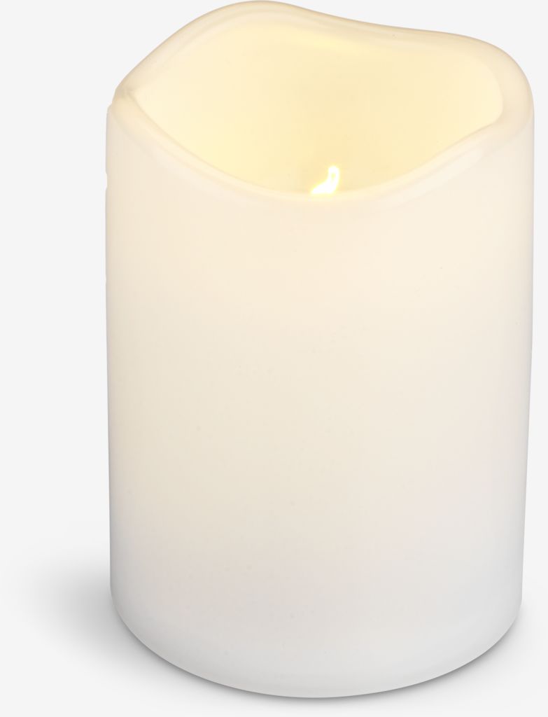 LED pillar candle SOREN D8xH13cm white