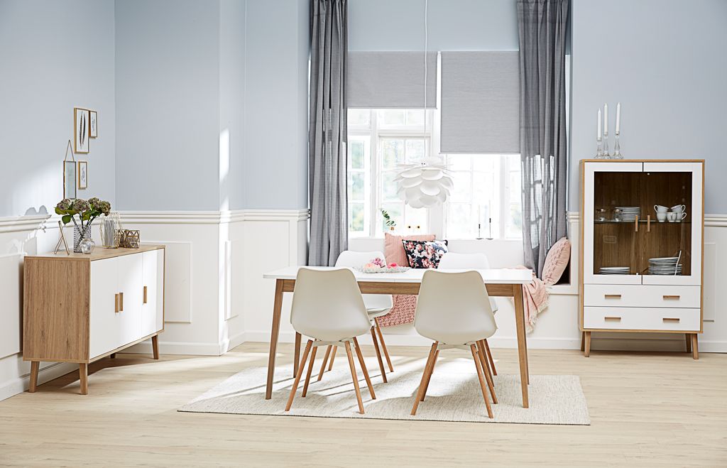 Sideboard GAMTOFTE 3 doors oak/white