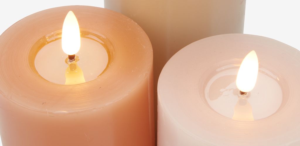 LED candle TERKEL H13/15/18cm set of 3pcs/set