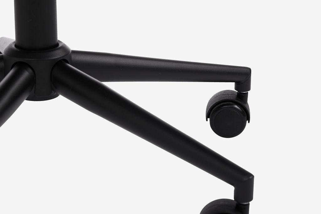 Desk chair PEBRINGE dark grey fabric/black