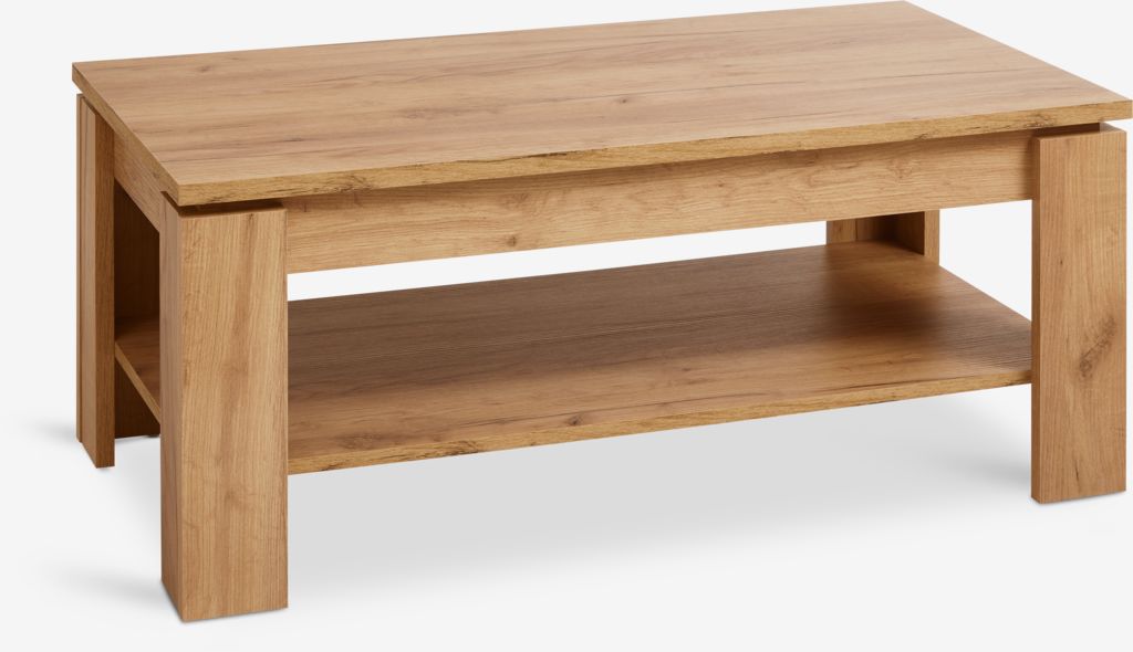 Coffee table LINTRUP 60x110 1 shelf natural oak colour