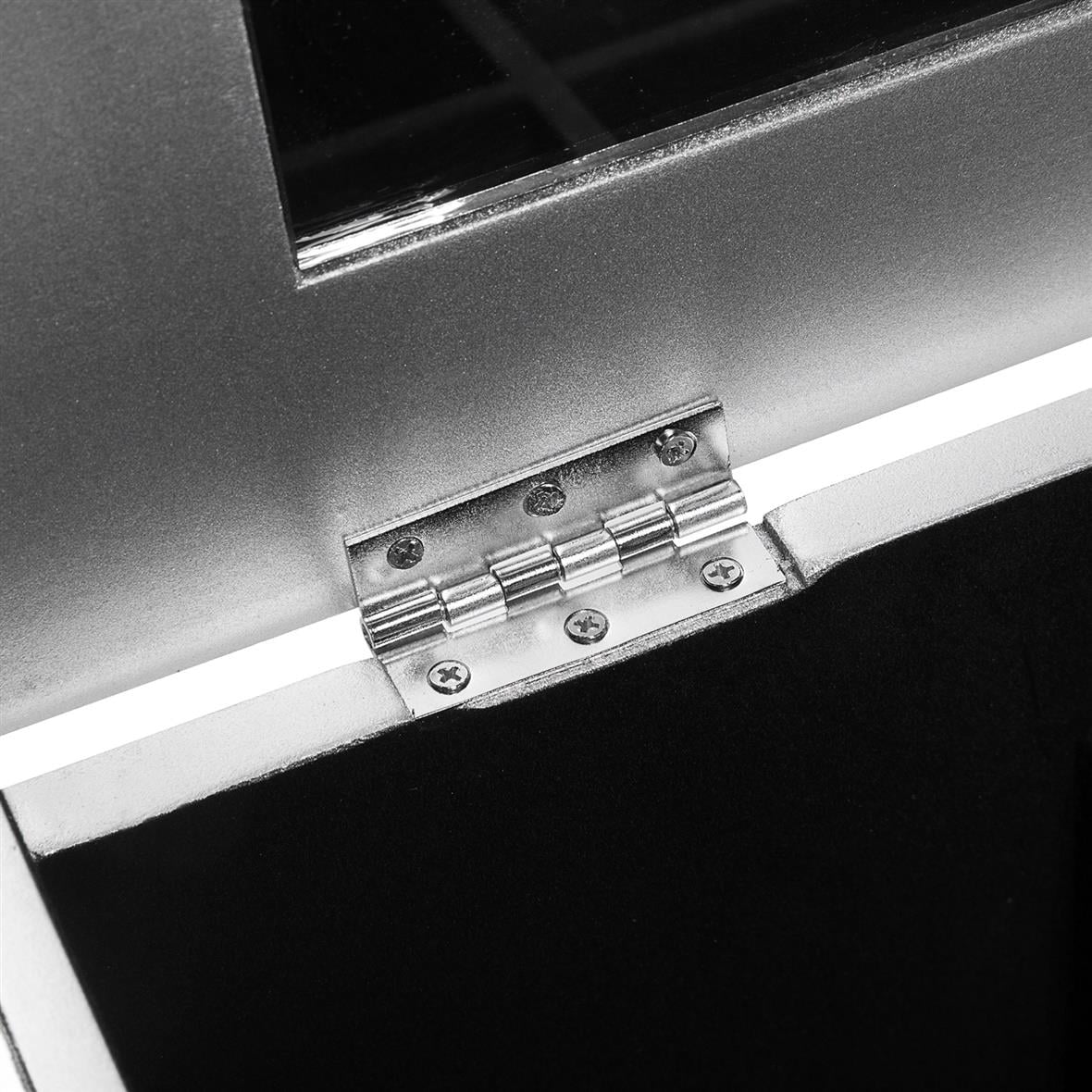 Lowest Prices - Zimtown Vanity Table Makeup Dressing Table Wood Jewelry Desk with Flip-top Mirror 3 drawers(Stool is NOt INCLUDED),Silver