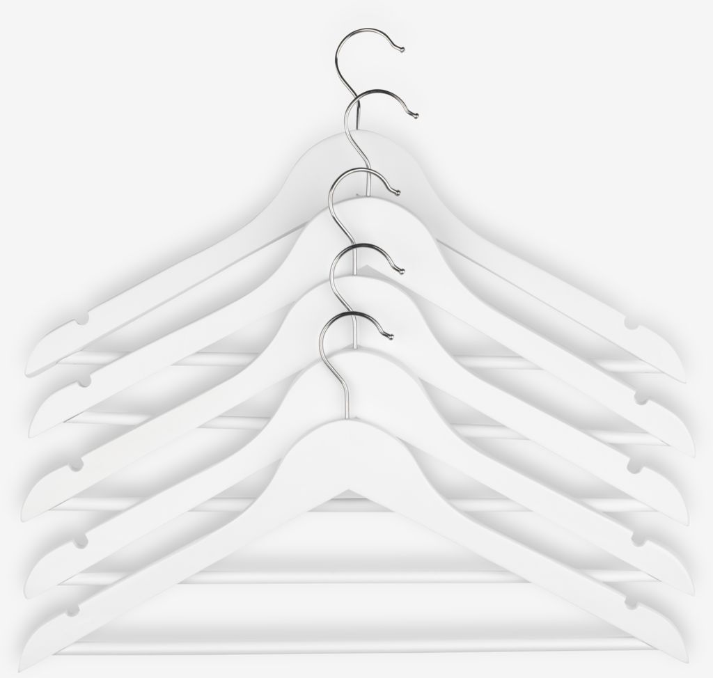 Hangers HELMUT L44cm pack of 5 white