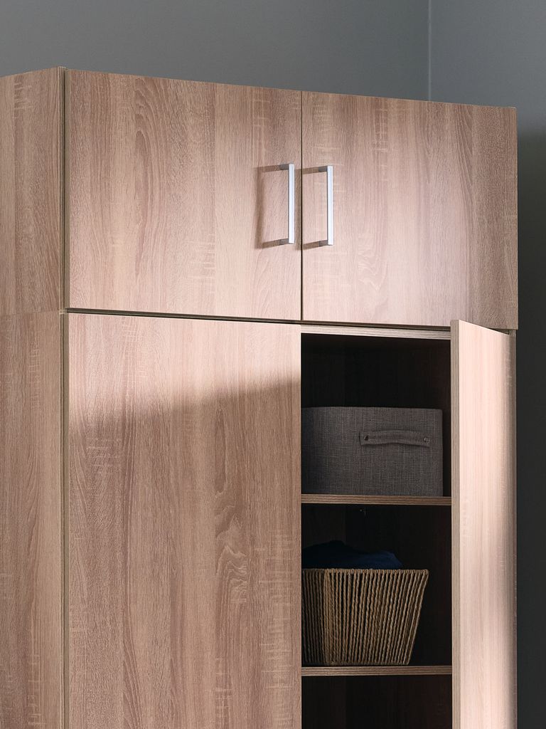 Wardrobe FANDRUP 97x176 2 doors 3 draw light oak colour