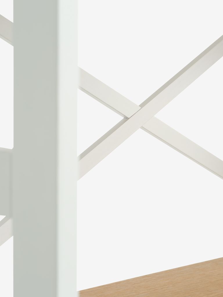 Shelving unit INTRUP wide 3 shelves white/oak