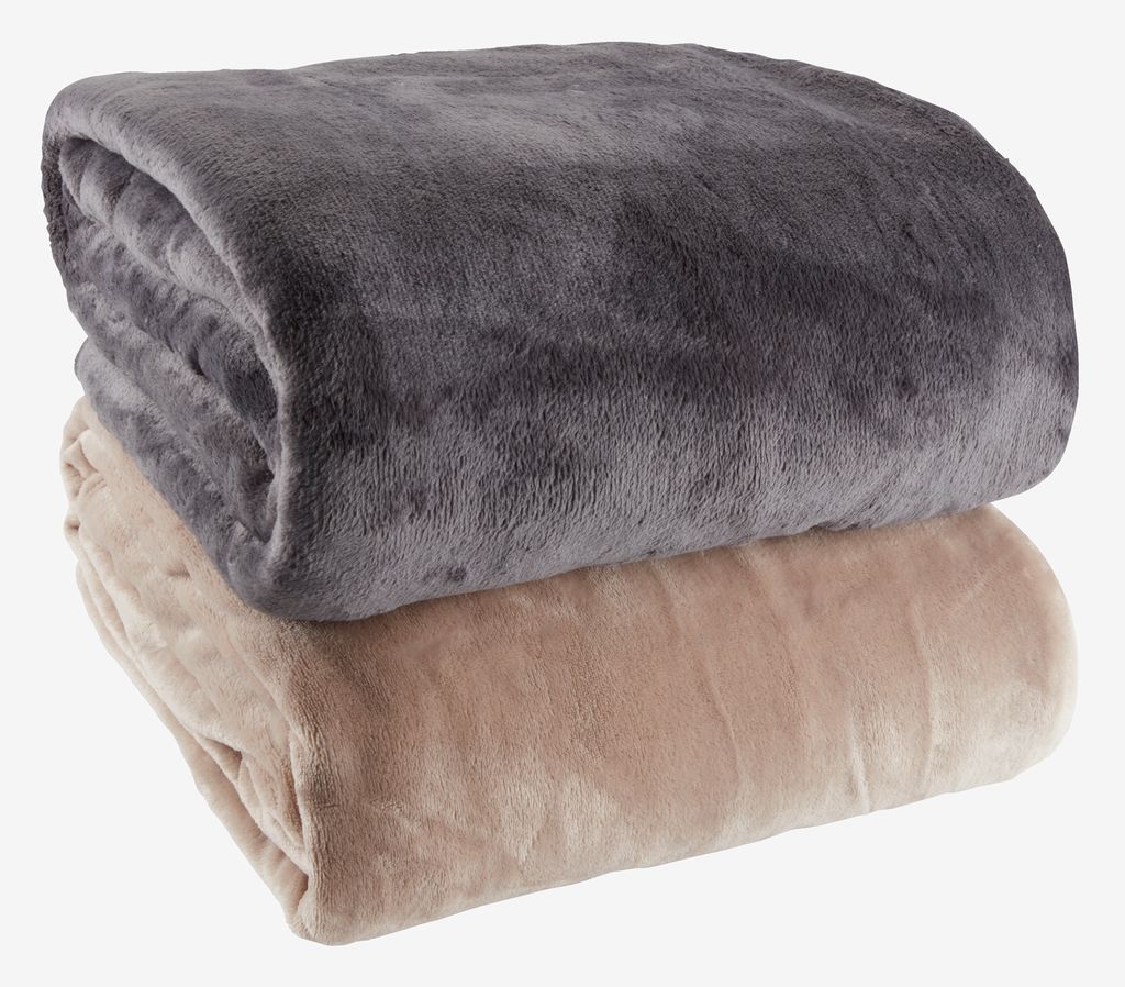 Fleece throw GULSKOLM 220x240 grey