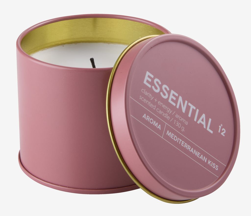 Scented candle STAFFAN with lid assorted