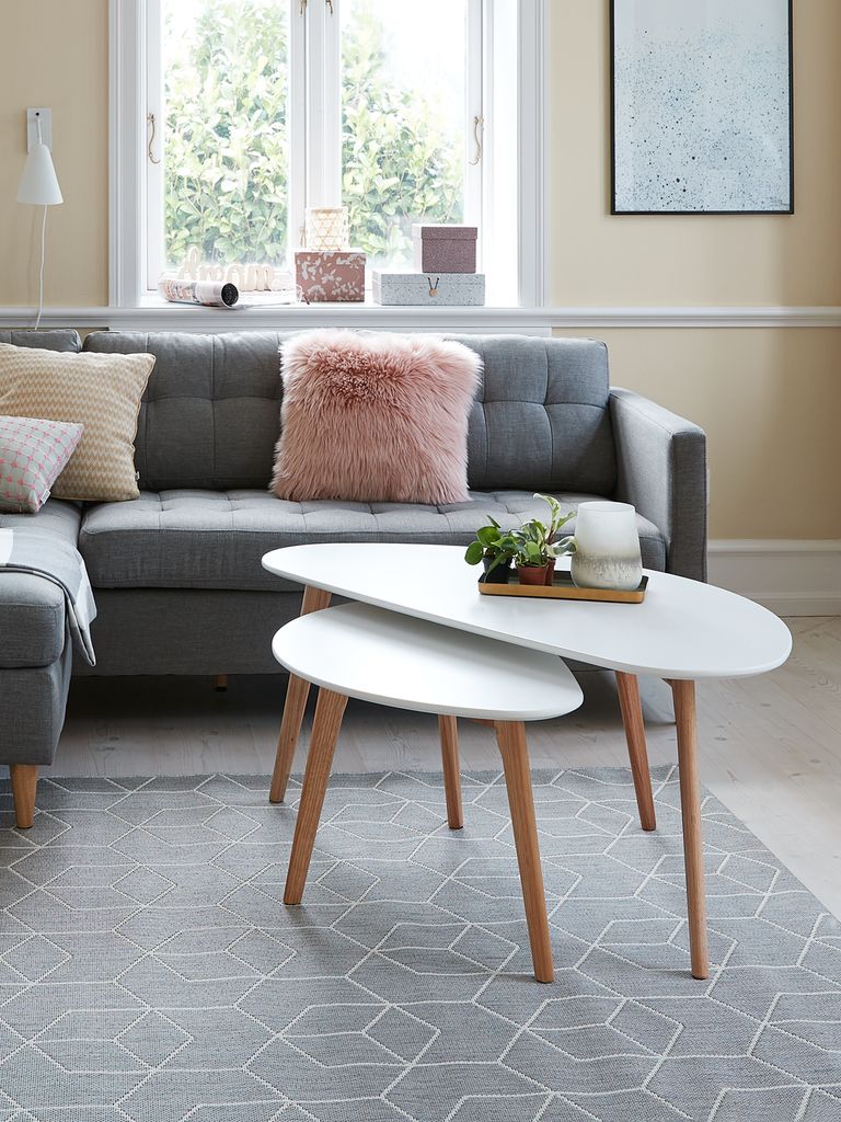 Coffee table LEJRE 48x85 white/oak