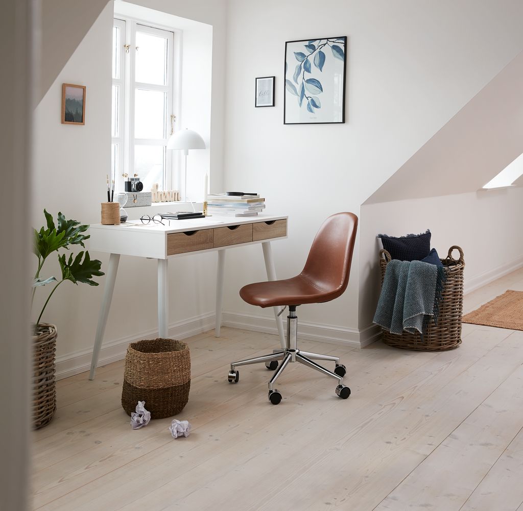 Desk PLOVSVAD 50x110 oak/white
