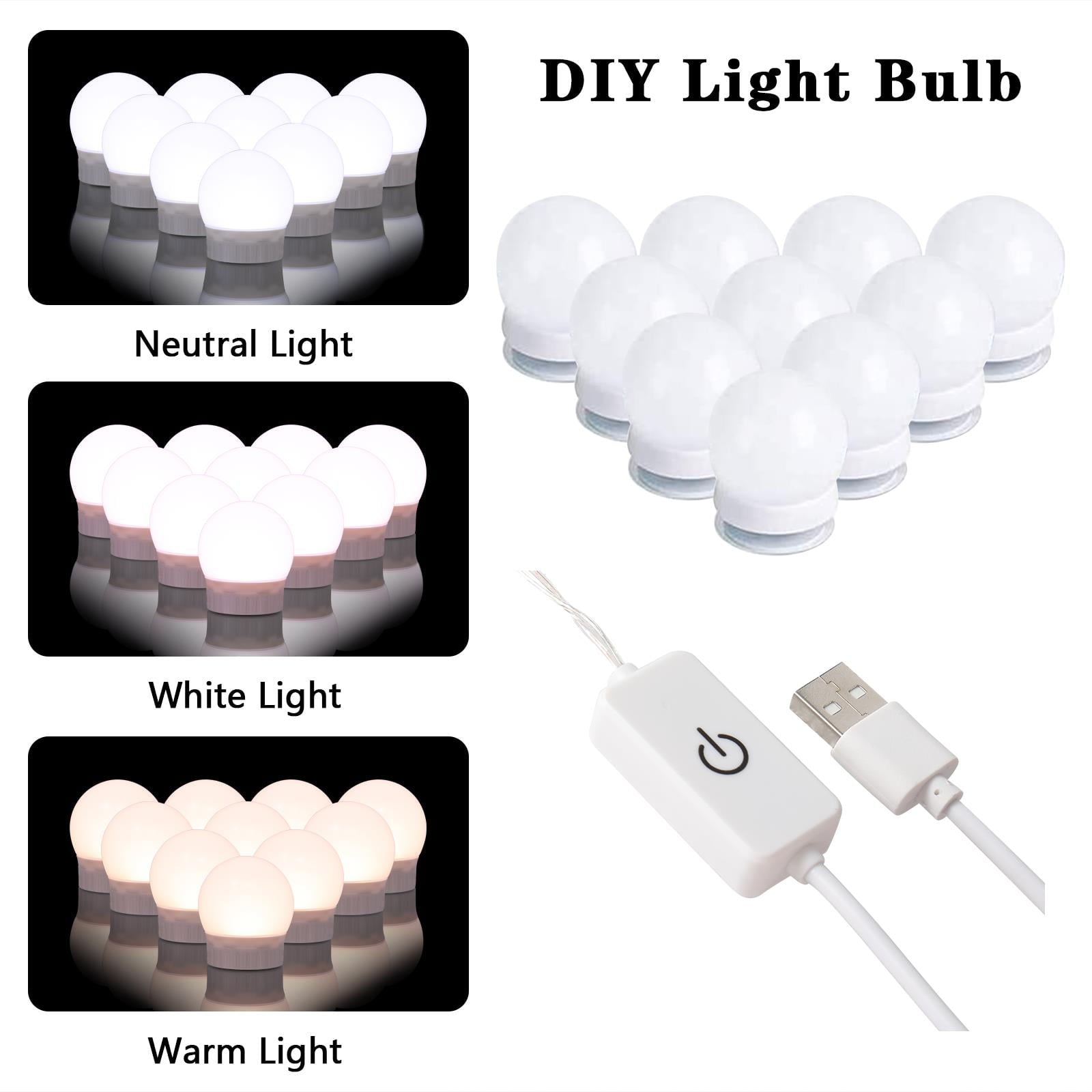 Lowest Prices - Ktaxon Vanity Set with 3 Color Lighted Mirror, Makeup Table with 3 Storage Shelves & Drawers, Dressing Table Makeup Desk with Stool,White