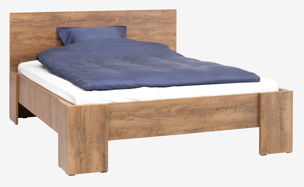 Bed frame VEDDE Euro Double wild oak