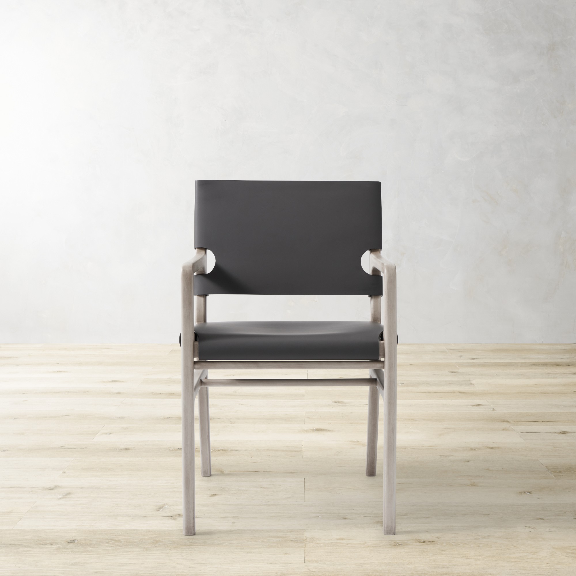 Stratton Leather Slung Armchair