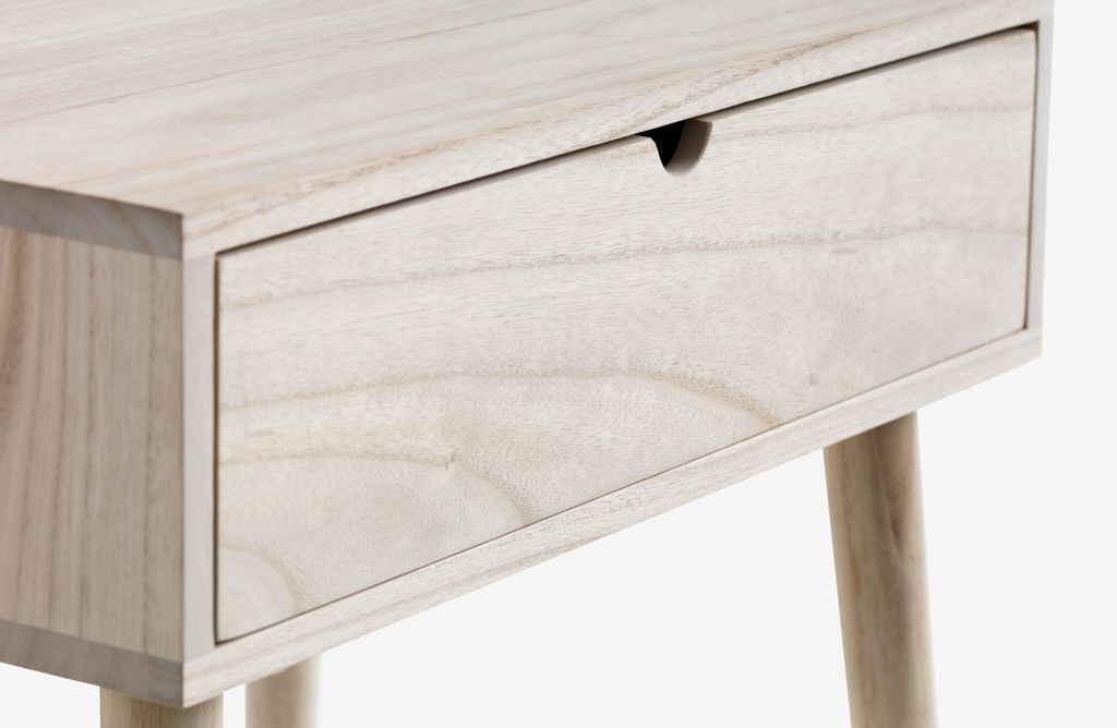 Bedside table ILBRO 1 drawer natural