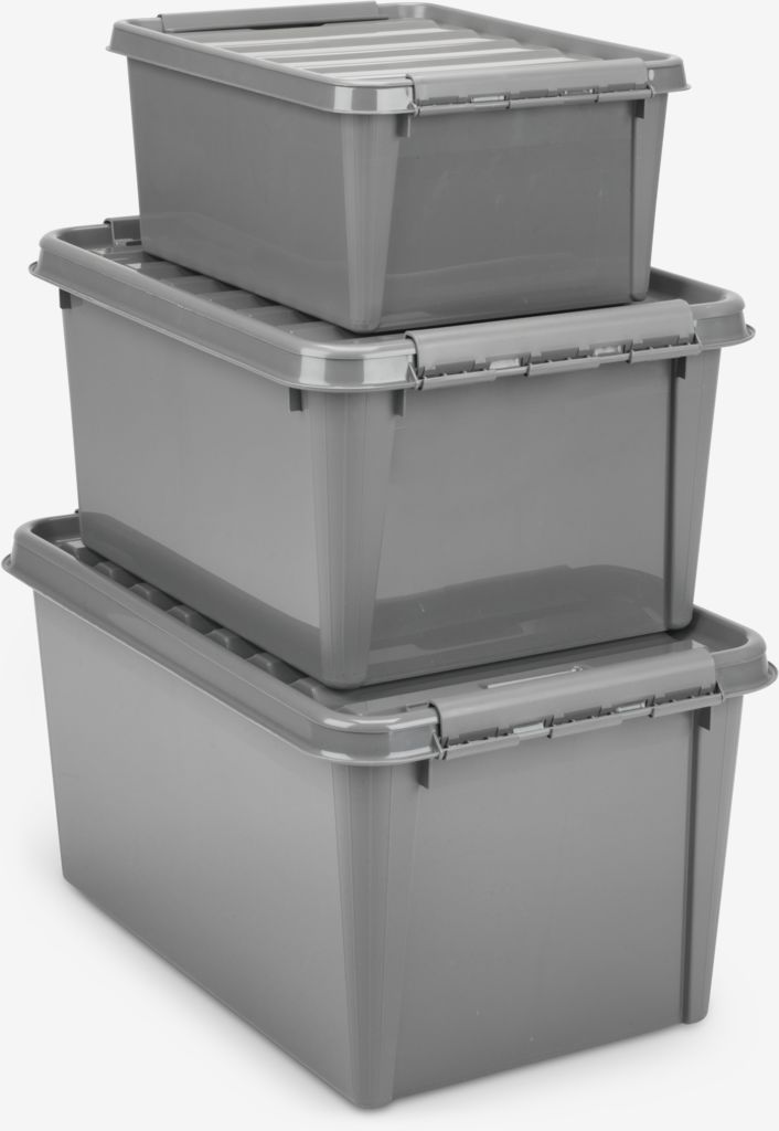 Storage box SMARTSTORE RECYCLED 31 32L w/lid