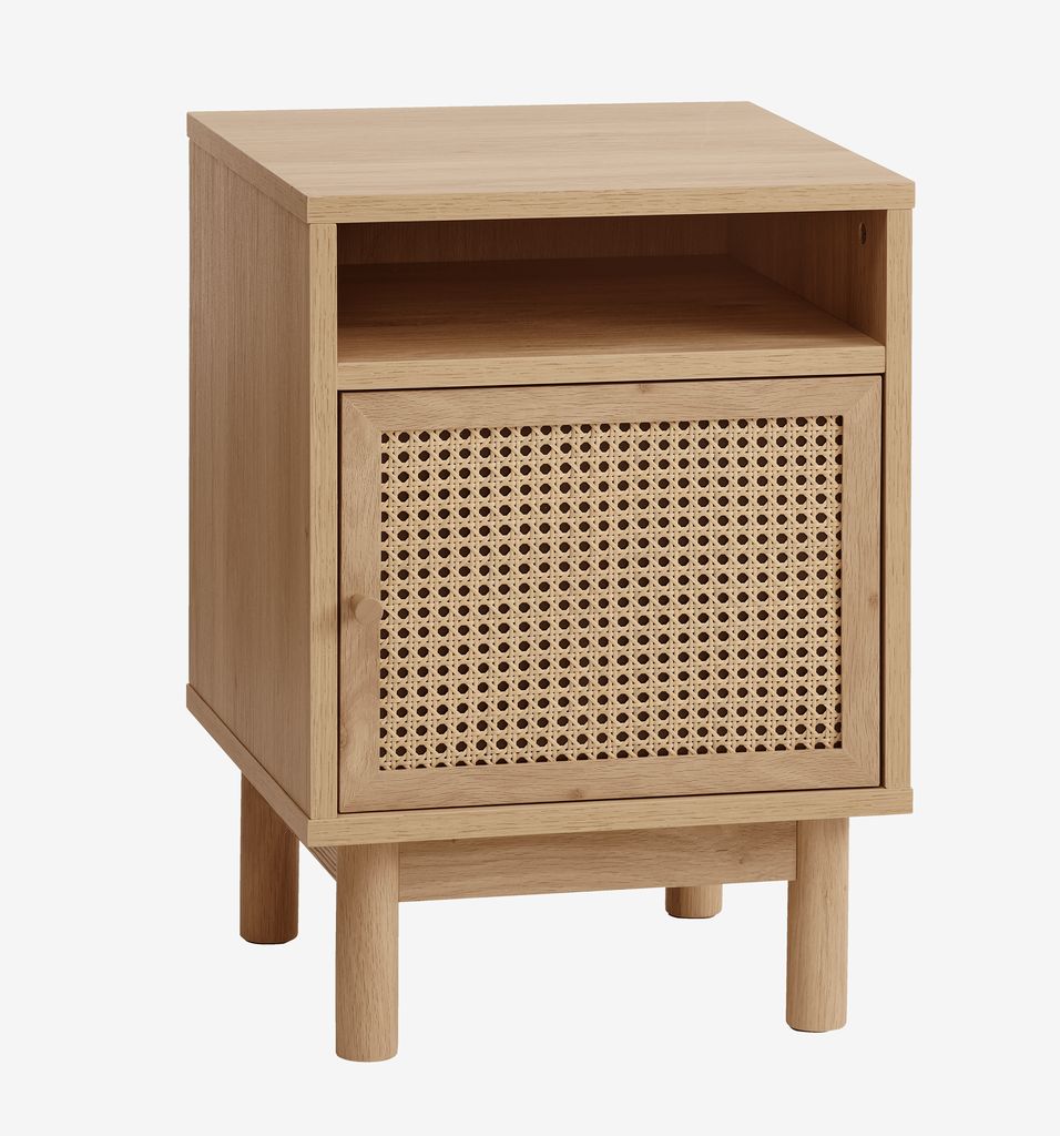 Bedside table HALMSTAD 1 door oak colour