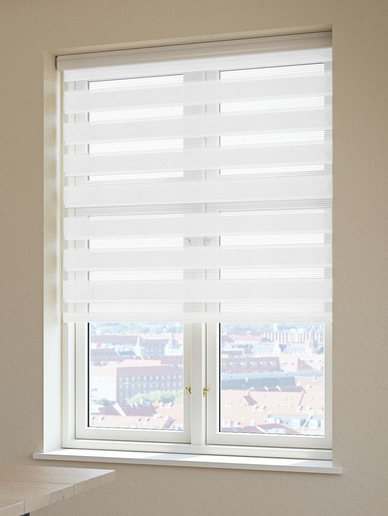 Roller blind Duo ALSTEN 120x180cm with cassette white