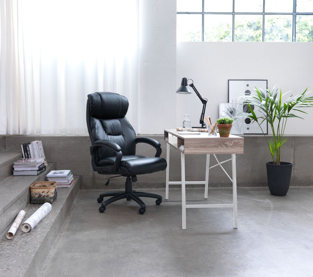 Desk ABBETVED 48x120 oak/white