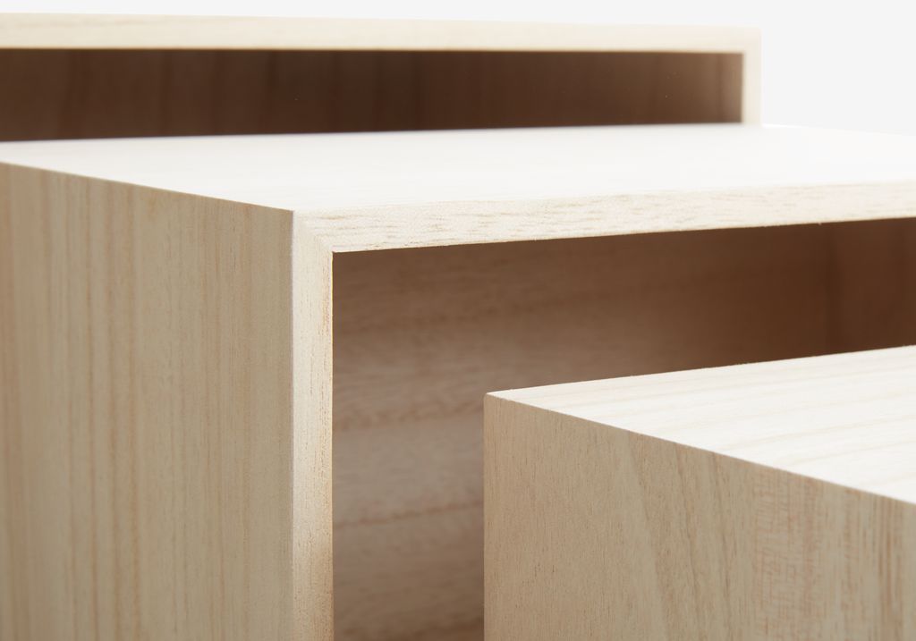 Wall shelves ILBRO set of 3 natural