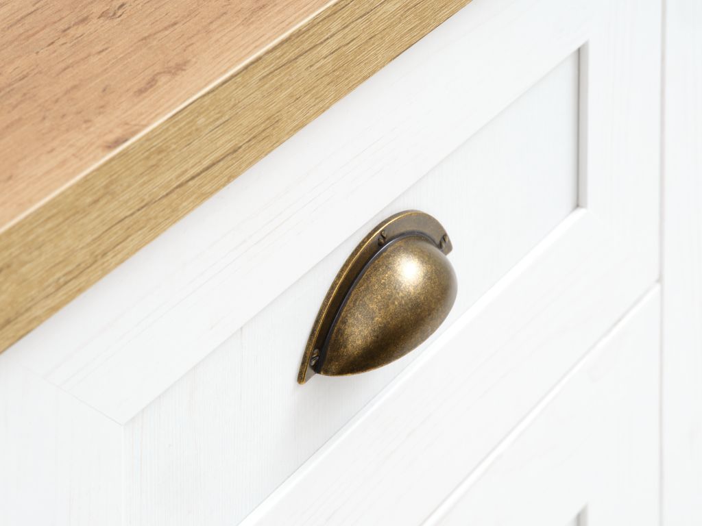 4 drawer 1 door chest MARKSKEL white/oak