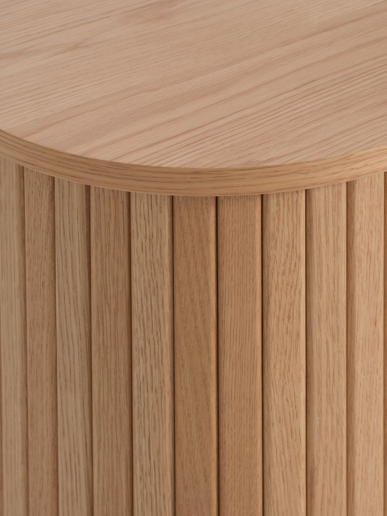 Bedside table LYNGVIG 2 tambour doors natural oak