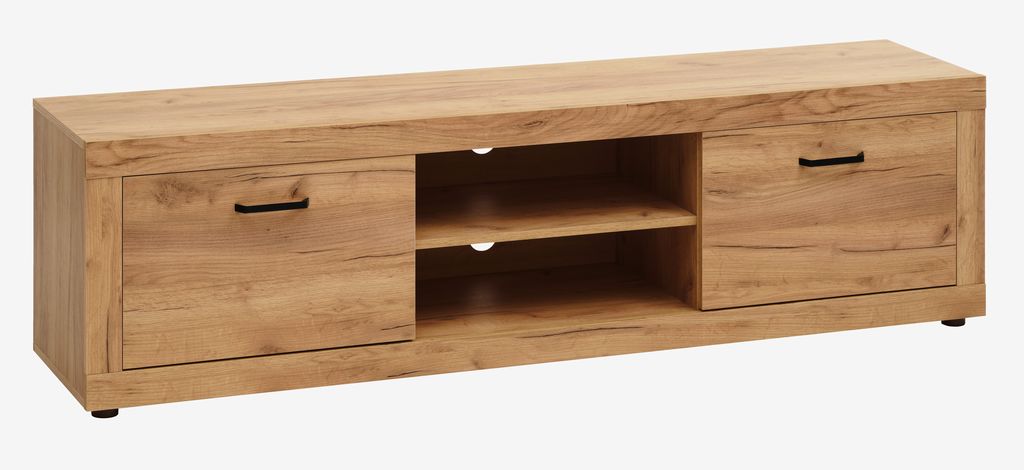 TV bench LINTRUP 2 doors natural oak colour