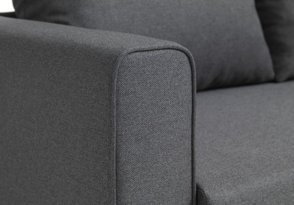 Sofa bed SKILLEBEKK dark grey fabric