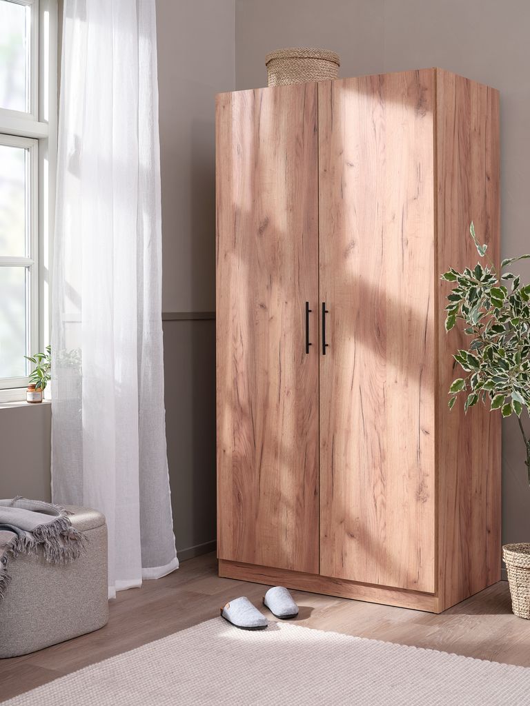 Wardrobe VIBY 101x200 2 doors natural oak colour