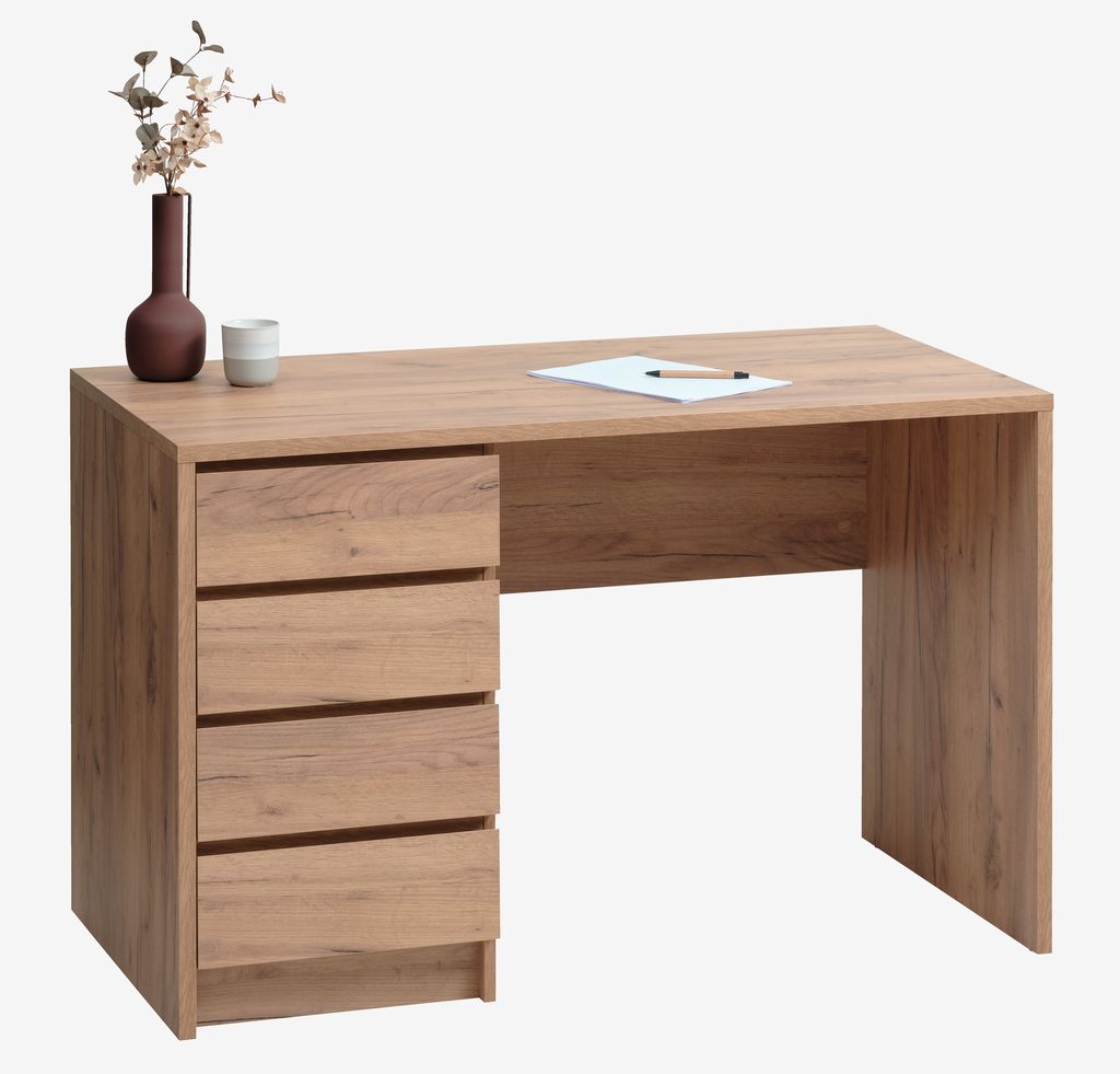Desk LIMFJORDEN 60x120 4 drawers natural oak colour