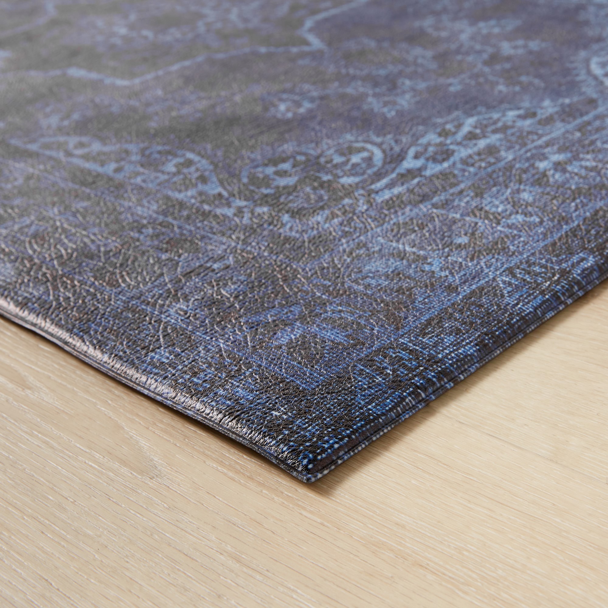 Williams Sonoma Faux Knotted Rug Comfort Mat, Blue