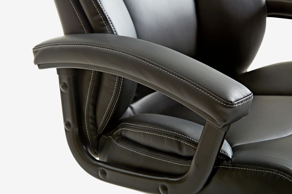 Office chair TAMDRUP black faux leather