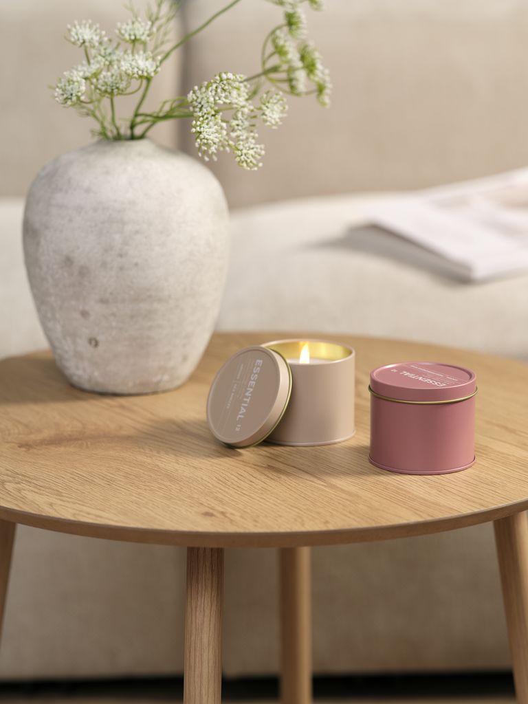 Scented candle STAFFAN with lid assorted