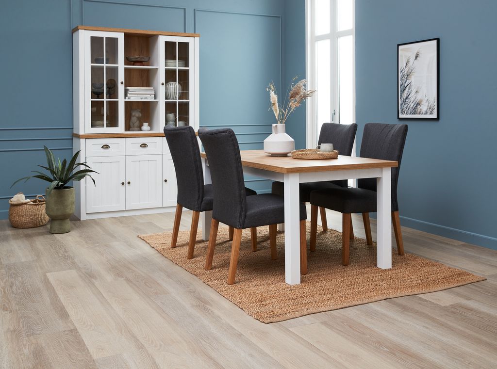 Top section MARKSKEL 2 doors white/oak colour