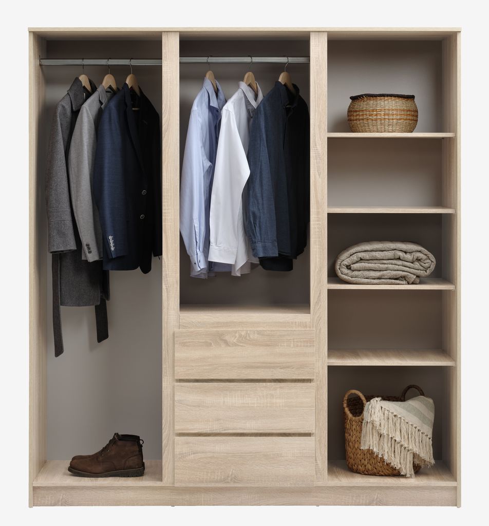 Wardrobe LIMFJORDEN 180x200 combi l. oak